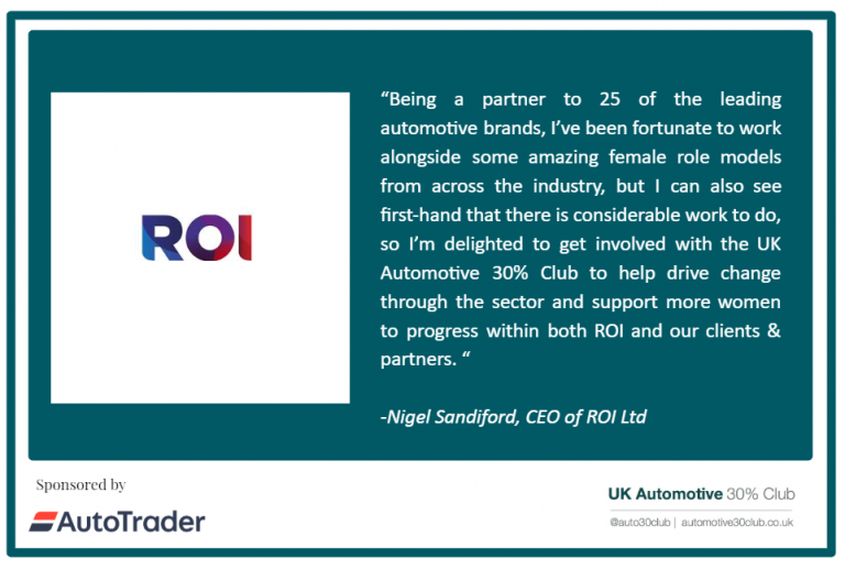 The UK Automotive 30% Club welcomes ROI Ltd to their network