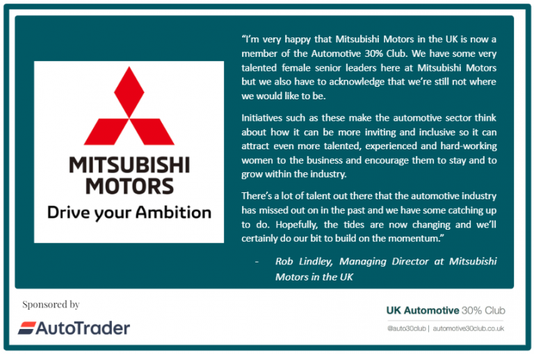 Mitsubishi Motors joins the UK Automotive 30% Club