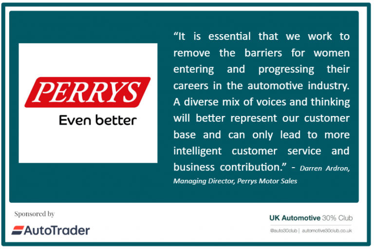 Perrys Motor Sales join the UK Automotive 30% Club