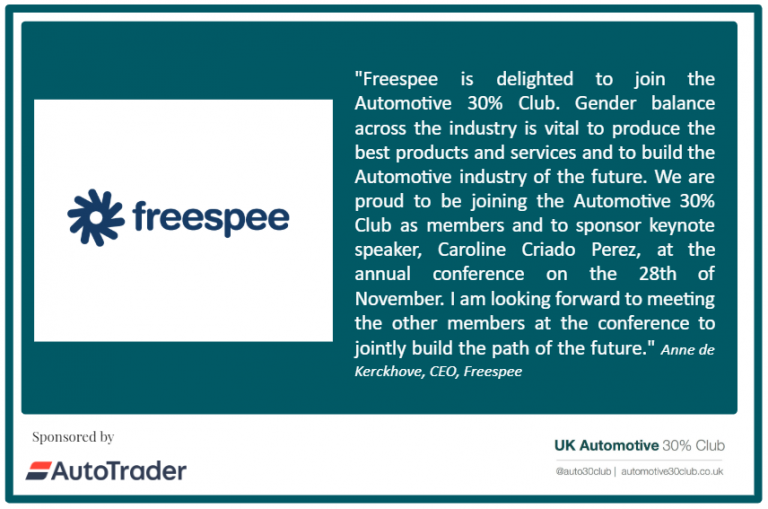 Freespee join the Automotive 30% Club