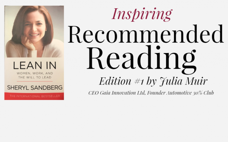 Recommended Reading Edition #1, Lean in by Sheryl Sandberg