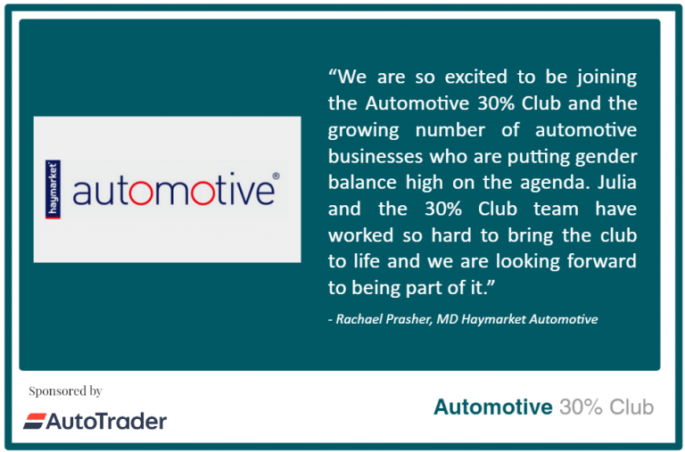 Rachael Prasher of Haymarket joins the Automotive 30% Club