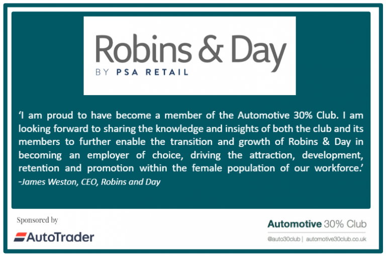 James Weston of Robins and Day becomes the latest member of the Automotive 30% Club