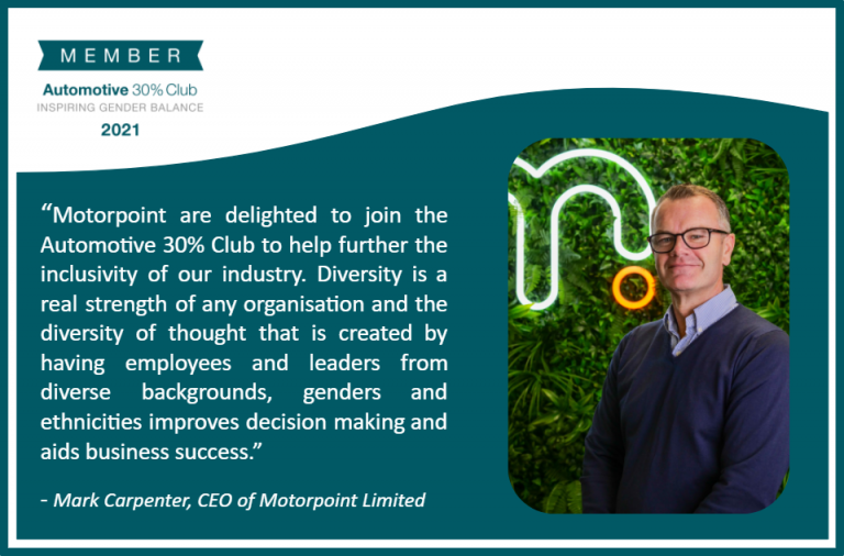 Mark Carpenter of Motorpoint Limited Joins the Automotive 30% Club