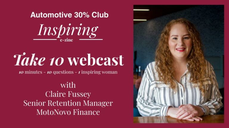 Take 10 Webcast with Claire Fussey, Senior Retention Manager at MotoNovo Finance