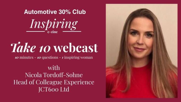 Take 10 Webcast with Nicola Tordoff-Sohne, Head of Colleague Experience at JCT600 Ltd