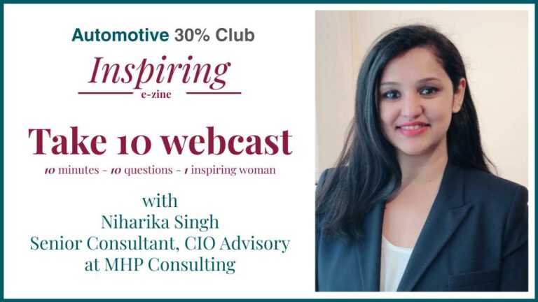 Take 10 Webcast with Niharika Singh, Senior Consultant, CIO Advisory and Diversity and Inclusion Lead at MHP Consulting