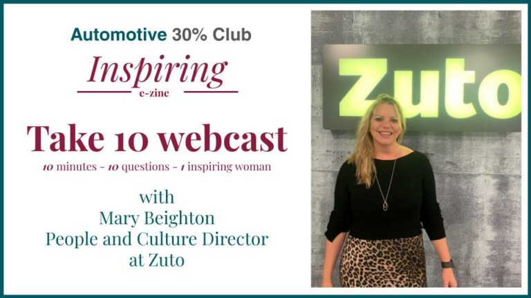 Take 10 Webcast with Mary Beighton, Director of People and Culture at Zuto